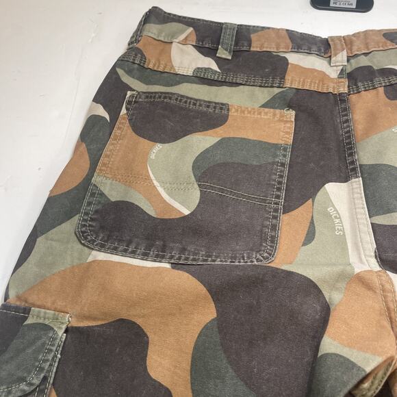 NWOT Genuine Dickies Duck Canvas Camo Cargo Trousers Men’s 32x32 Work Pants - Picture 7 of 8